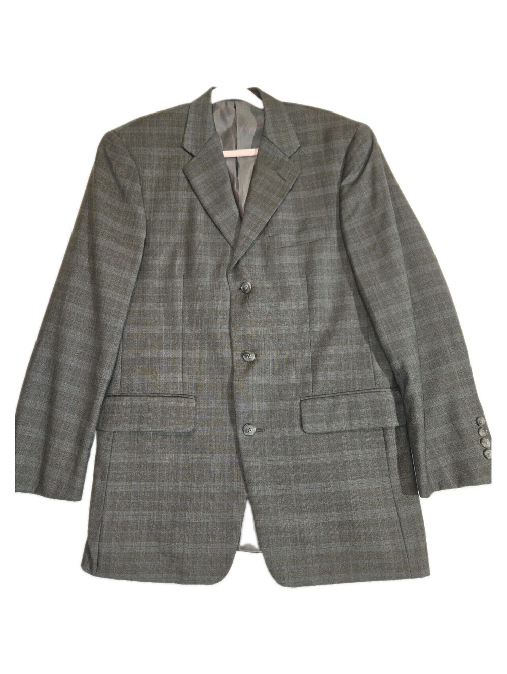 Reda Italy Mens 💯 wool Sportcoat/blazer Sz R38 Plaid Gray Business